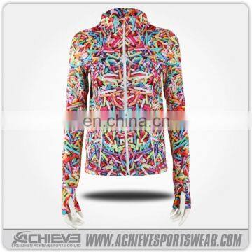 wholesale newest zip-up camo printing yoga jacket bra