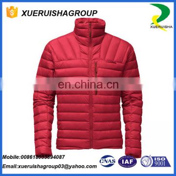 wholesale ultra light reversible leather goose down jacket