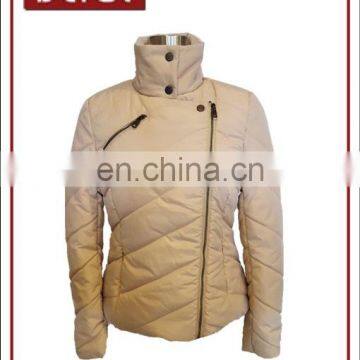 Factory OEM Slim Padding Woman Winter Jacket Zip Decoration