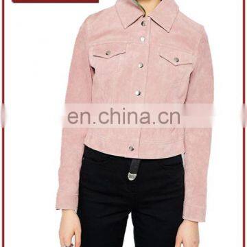 Latest Custom Women Suede Bomber Jacket Wholesale