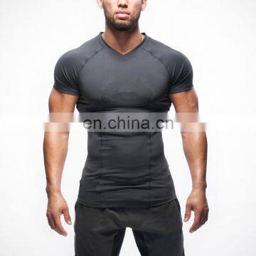 mens strechy black gym fit tee shirt