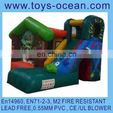 Inflatable mini jungle bouncer with slide /inflatable dinosaur bouncer/inflatable animal bouncers