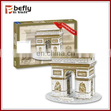 64pcs Notre Dame De Paris 3d puzzle toy paper model buildings