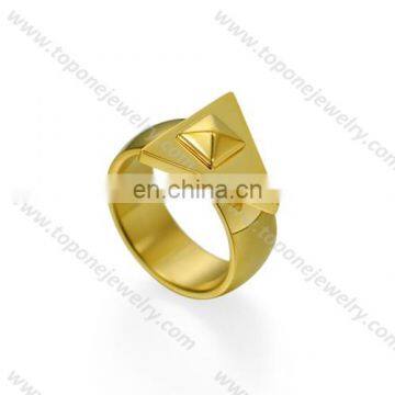 2017 gold plated polished finish ring blank stainless steel men's