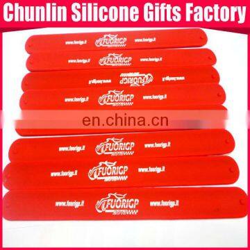 New Coming Silk Printed Silicone Slap Bracelet photo-2