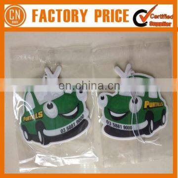 Promotional Custom Cotton Paper Car Air Freshener With Card