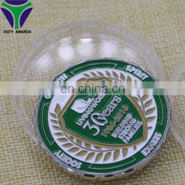 Imitation Hard Enamel Custom Coin With Acrylic Box