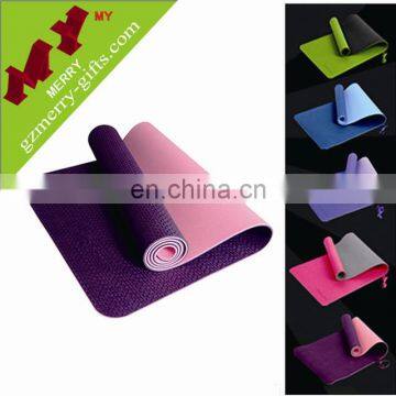 Guangzhou factory double layers eco TPE yoga mat manufacturer / wholesale mat for yoga