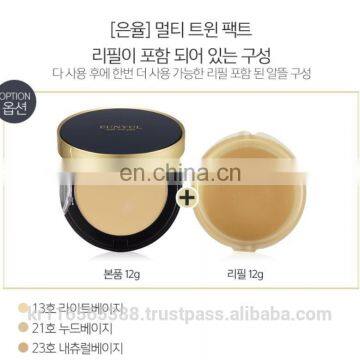 Eunyul multi- twin pact (Color Option #13, #21, #23) 12g+12g refill , Made in KOREA