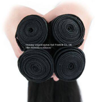 9A Indian Straight Human Virgin Hair Weave 3 Bundles With Lace Frontal photo-3