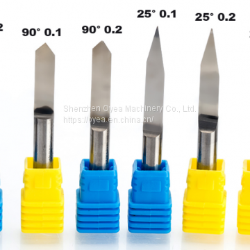 6mm Flat Bottom Engraving Bits 45-50mm Lengthened CNC Router Tools V Carbide Carving Cutters photo-2