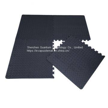 QT MAT Non-toxic Odorless Formamide Below 200PPM 24in x 24in 4pcs/set EVA Foam Leaf Texture Interlocking Gym Puzzle Exercise Mat