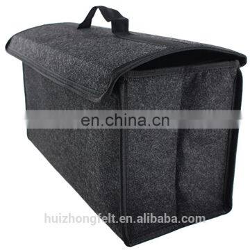 Wholesale Felt Fabric Car Boot Organizer Foldable for Tools Storage with PP board