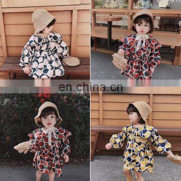 Best Selling High Quality Flounce Cotton Floral Dress China Manufacturer Casual Fashion Kids Dresses
