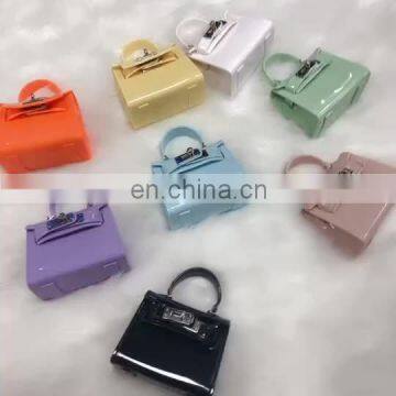 Mini purses and handbags Jelly Handbag Ladies Female Girl Purse Solid Color coin bag