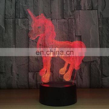 Led 7 Color Acrylic Plate 3d Night Light Romantic Lamp Sleeping Light photo-2