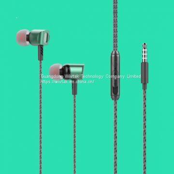 Wired Earphone Headphone Handsfree Mic 3.5mm Stereo Sound Headset Earbuds Earpieces Microphone Noise Cancelling Headphones