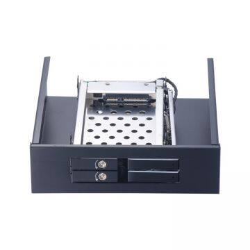 Unestech ST5524 Aluminum 2x 2.5in Tray-less Hot-swap SSD Hdd Mobile Rack for 5.25in Optibay Enclosure
