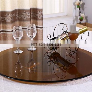 bronze tawny affordable prices  toughened tempered tinted glass central table top customized