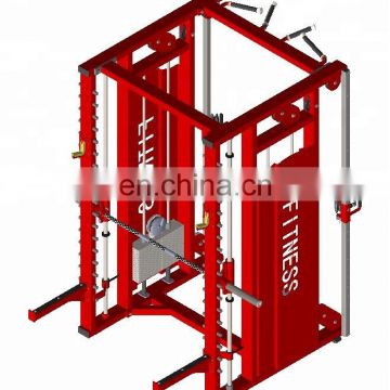 Commercial gym equipment multi function rack cable and squat rack bodybuilding rack