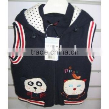 Children's velvet vest / polyester vest