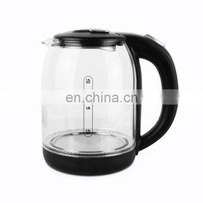 2020 NEW 360 Degree Glass Electric Water Kettle Led Light 304 S/Steel Heater 1500W 1.8L photo-2