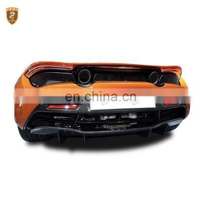 Custom OEM Style Dry Carbon Fiber Exhaust Rear Diffuser Kits Spoiler Lip For Mclaren 720S