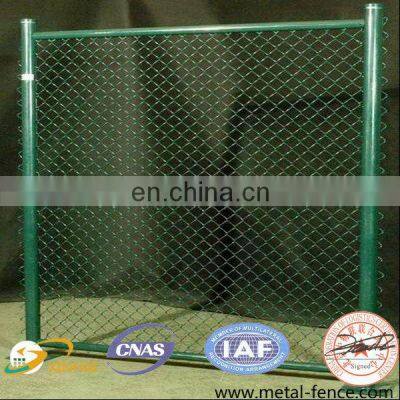Silver and Green Pvc Coated Chain Link Fence / Chain Link Fence Panels 6x10