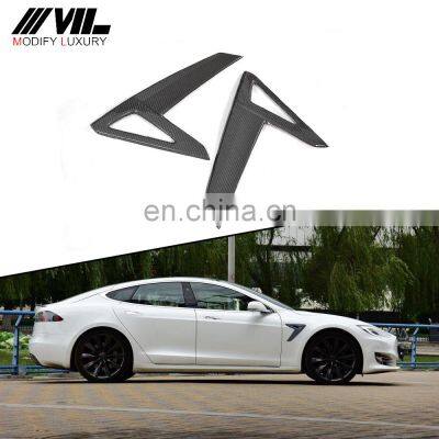 Carbon Fiber Car Side Fender Vents for Tesla Model S P85D P100D Sedan 4-Door 14-17