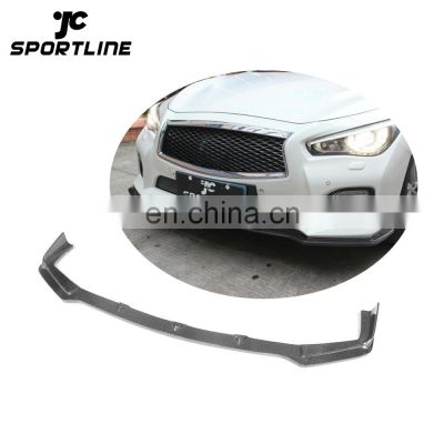 Carbon Fiber Front Bumper Lip For Infiniti Q50 Sport Bumper 2013