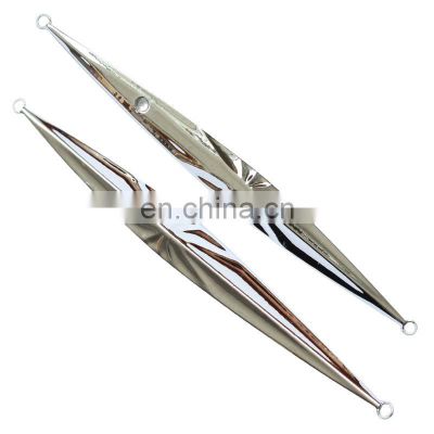 New 150-500G Heavy weight Sinking Fishing Metal Lure Bright silver Slow Jigging Sea bass Lures