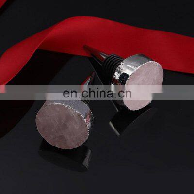 Luxurious Pink Wedding Metal Sparkling Festice Crystal Bottle Cork Wine Stopper Custom photo-4