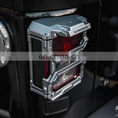 Black/silver Rear Tail Light Guards Cover Protector taillight cover for Wrangler JK Car Exterior Accessories