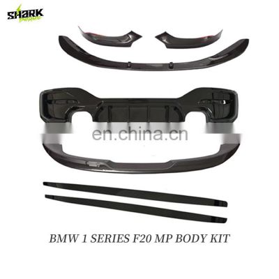 For bmw 1 series f20 M Performance aero kit pp plastic front lip side skirts rear diffuser spoiler 2015-2018