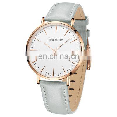 MINI FOCUS 0318L Women Quartz Watches Waterproof Girls Dress Brand Luxury Fashion Casual Ladies Watch Leather Strap Wristwatches photo-3