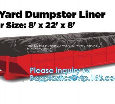 6Mil Drawstring White Waterproof Dumpster Container Liners, Recycled PE Dumpster Container Liners For Garbage Disposable photo-5