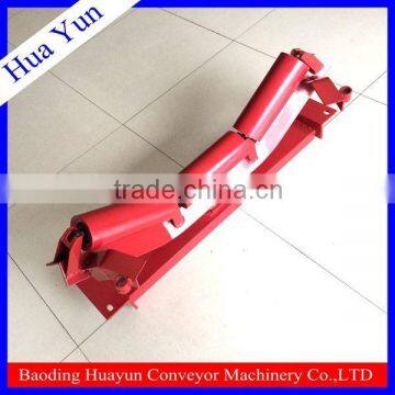 108mm diameter steel troughing self-aligning carrying idler with bracket