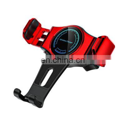 New ArrivalAuto Clamping Car Charger Phone Holder 15W Wireless Car Charger Cell Phone Holder For Phone