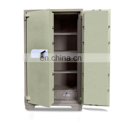 Customize large strong security metal  home money fireproof double door safe with double key lock