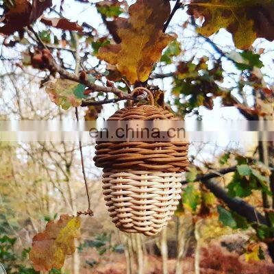 Hot Rattan Toys, Rattan Acorn Hanging Decoration Cute and Acorn Bag Kid Toy Christmas Decor Wholesale photo-2