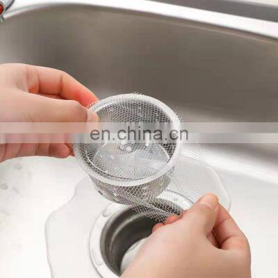 China Anti-blocking Sink Drain Hole Trash Strainer Net Storage Bags Mesh Disposable Sewer Garbage Filter Water Bag for Kitchen photo-3