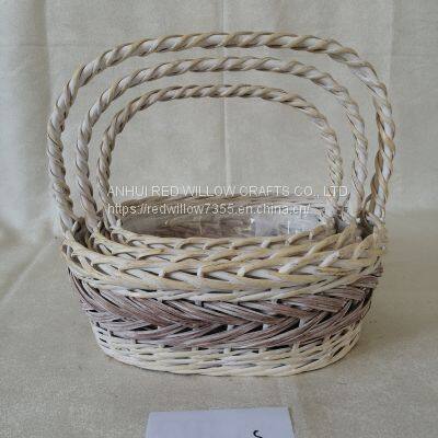 China Manufacturer Flower Willow Basket, Willow Garden Basket