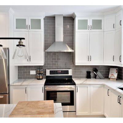 Code：1003，Calacatta Artificial Stone Quartz Slab Kitchen Countertops photo-2