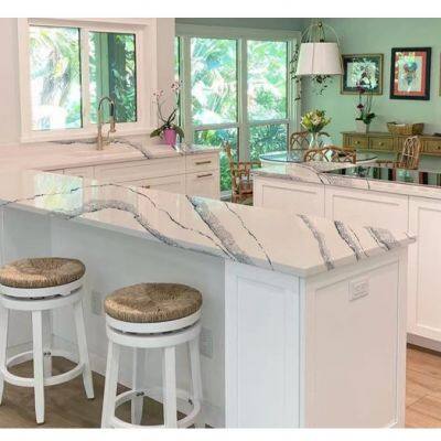 Code:1211,Calacatta Artificial Stone Quartz Slab Kitchen Countertops
