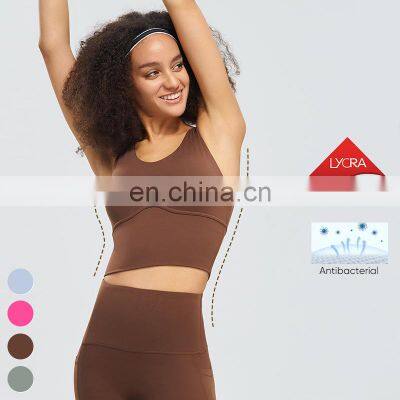 High Quality Shockproof Anti Sagging Sports Bra High Support Yoga Underwear Fitness Yoga Top Fixed Pads Sports Bra For Women