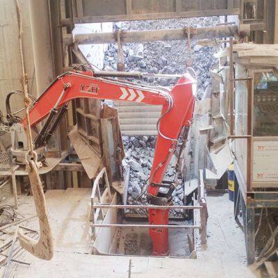 Stationary Rock Breaker System for Underground or Opencast Grizzly Screen