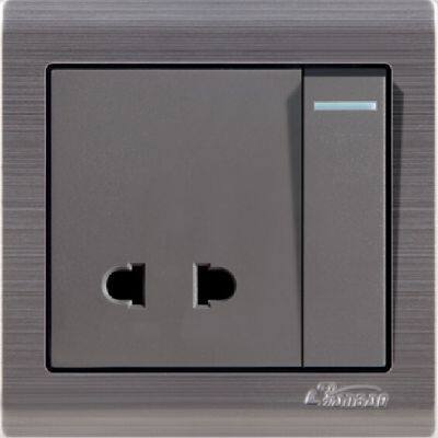 Metal Series 7pin Wall Switch Socket For Iraq ,Cambodia, Bangladesh Market photo-5