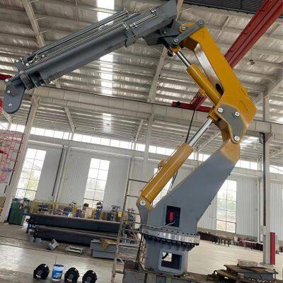 Stable and Durable 3 Tonne 7m Folding Hydraulic Marine Crane with High Load Capacity, Good Resistance to Overturning and Good Balance