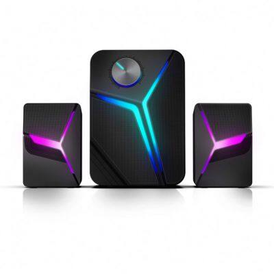 Laptop Pc Usb Power Audio Rgb Led Light Desktop Gaming Accessories Speaker Computer Portable Active 2.0 Stage Bluetooth Speaker photo-2