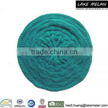 Best Seller 100% Acrylic Knitted Beret Hat For Lady